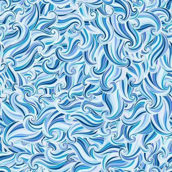 Hand drawn seamless wave blue background. — Stock Photo, Image
