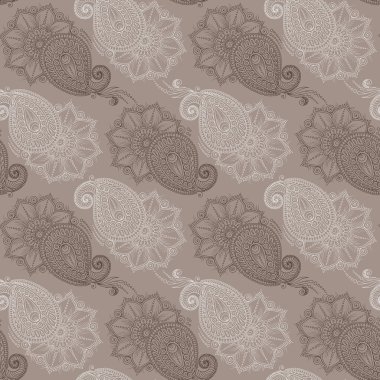 Kına Mehndi dövme karalamalar Seamless Modeli