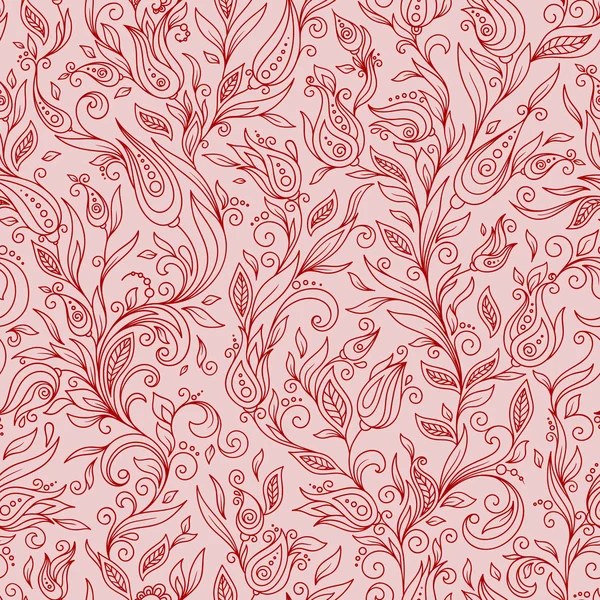 Varrat nélküli mintát. Paisley virágok illusztráció tervezés — Stock Fotó