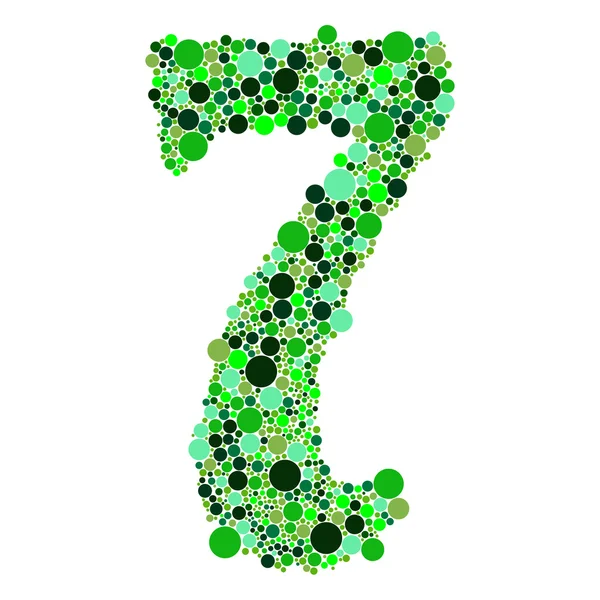 Numbers green seven — Stock Photo, Image