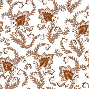Kına Mehendi karalamalar Seamless Modeli   
