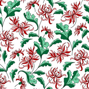 Lily ile sorunsuz raster vintage Japon desen