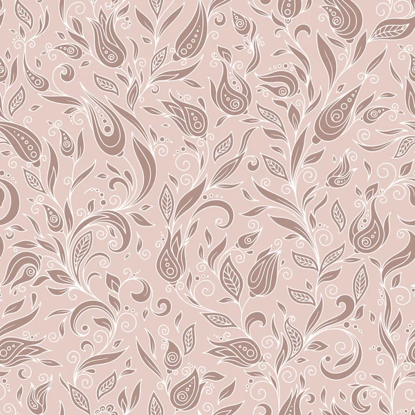 Seamless Pattern. Paisley Flowers Illustration Design