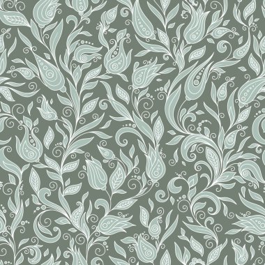 Seamless modeli. Paisley çiçek Çizim tasarım