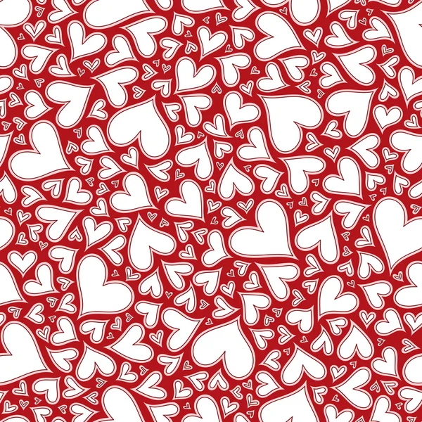 Corazones rojos patrón sin costuras . — Foto de Stock