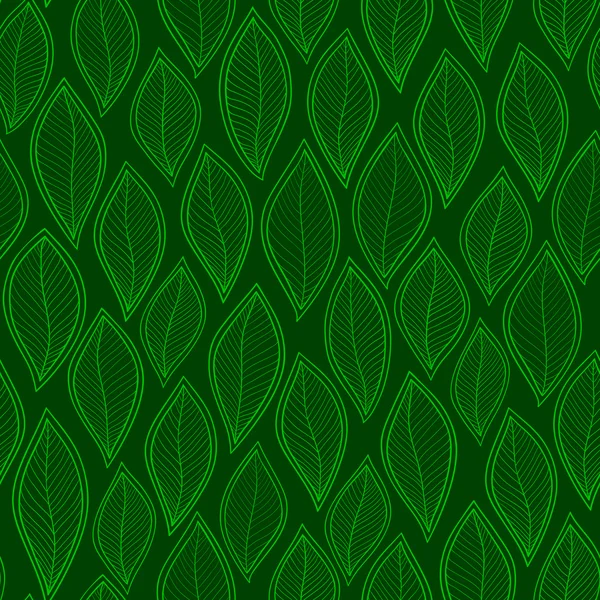 Seamless abstract hand-drawn pattern with leaf — Stock Photo, Image