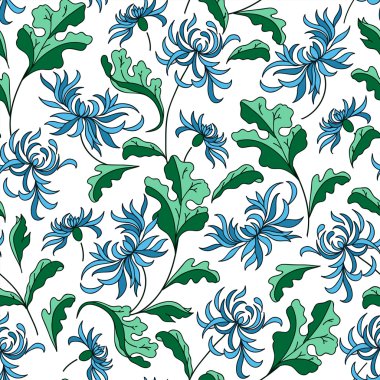 Lily ile sorunsuz raster vintage Japon desen