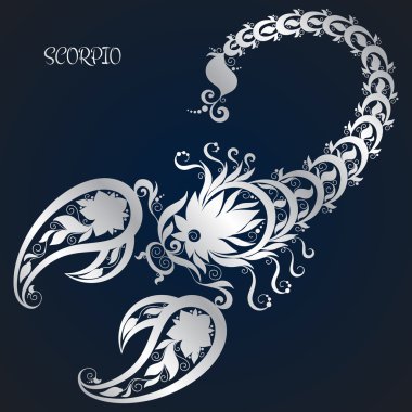 Scorpio . Astrology Zodiac sign.  clipart