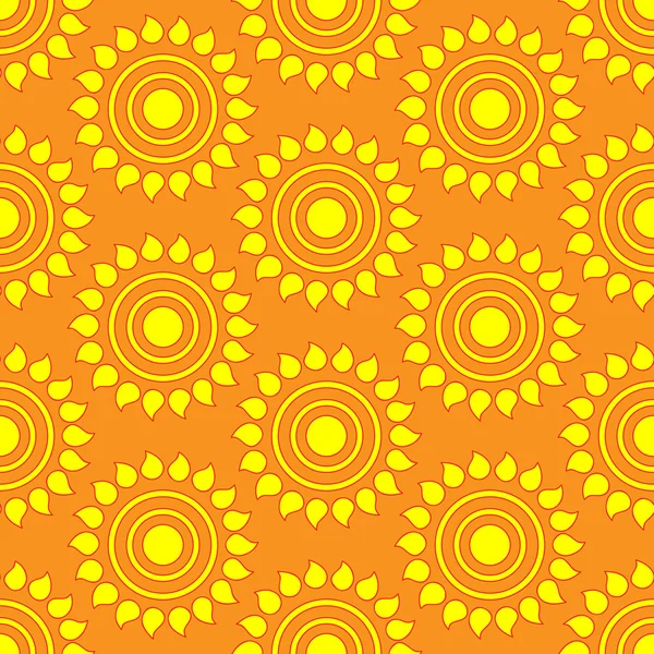 Schattig naadloze patroon van zon. — Stockfoto