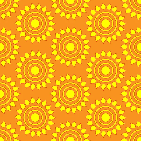 Cute seamless  pattern of sun. — Stock Photo, Image