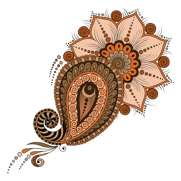 Ornamento étnico Paisley. Desenho floral ilustração desenhada à mão . — Fotografia de Stock