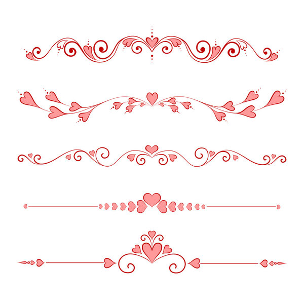 Set  Valentine's Day Design Elements