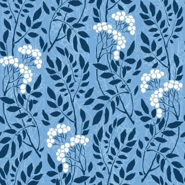 Art Deco vintage desen dal ve çilek ile. 