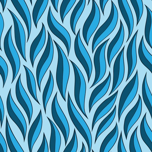 Nahtlose abstrakte handgezeichnete Muster mit Blatt — Stockfoto