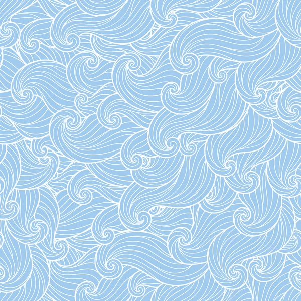 Ручной рисунок бесшовные волны синий фон . — стоковое фото