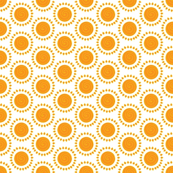 Cute seamless pattern of sun. Doodle hand drawn style . — Stock Photo, Image