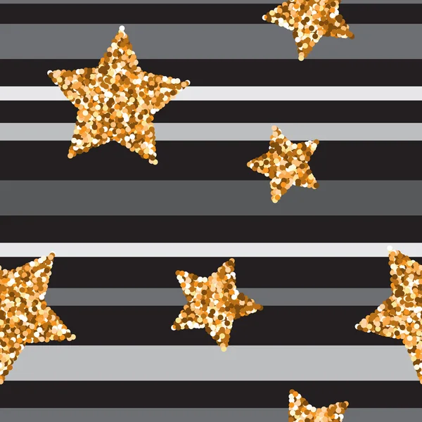 Altın glitter ile Seamless Modeli yıldız dokulu — Stok fotoğraf