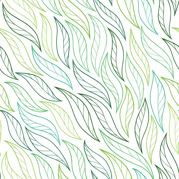 Seamless abstract hand-drawn pattern with leaf — Stock Photo, Image