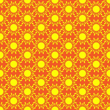 Güneşin sevimli dikişsiz desen. Doodle el çizilmiş stil . 