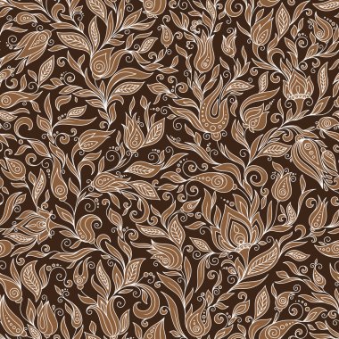 Seamless modeli. Paisley çiçek tasarım öğeleri