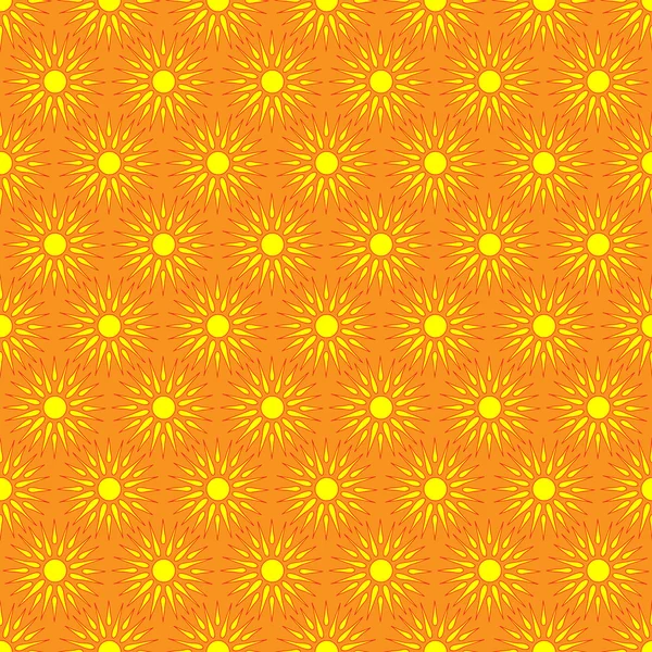 Cute seamless pattern of sun. Doodle hand drawn style . — Stock Photo, Image