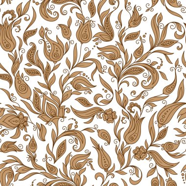 Seamless modeli. Paisley çiçek Çizim tasarım