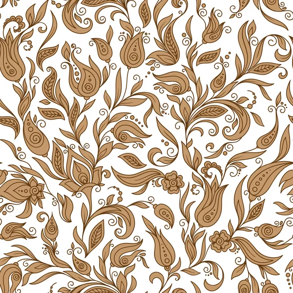 완벽 한 패턴입니다. 페이 즐 리 꽃 일러스트 디자인 — 스톡 사진
