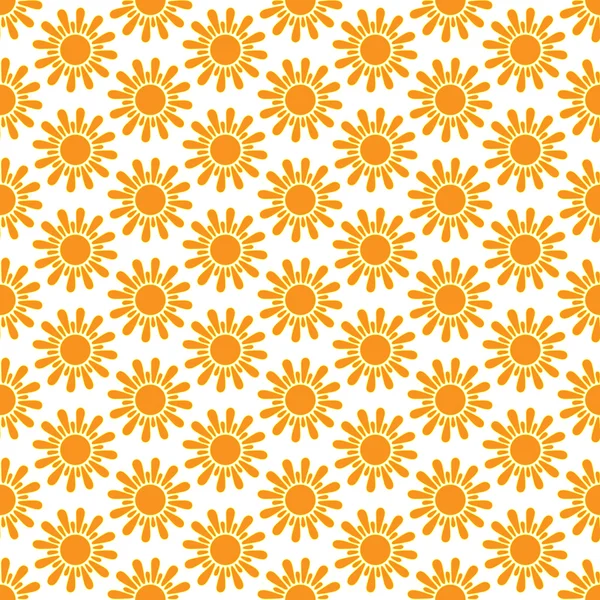 Cute seamless pattern of sun. Doodle hand drawn style . — Stock Photo, Image