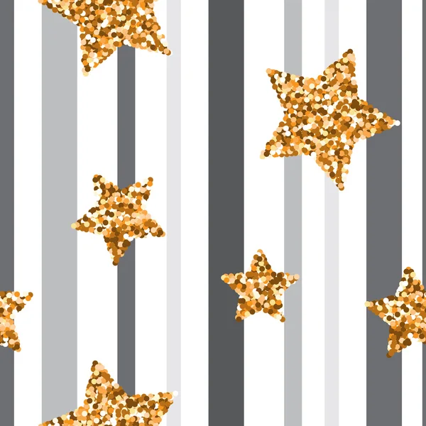 Patrón sin costuras con estrellas texturizadas brillo de oro —  Fotos de Stock