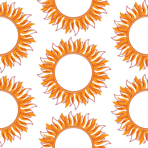 Cute seamless  pattern of sun. — Stock Photo, Image