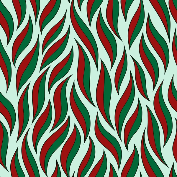 Dikişsiz soyut çizilmiş desen yaprak ile