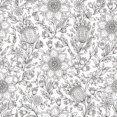 vektör tek renkli çiçek arka plan.