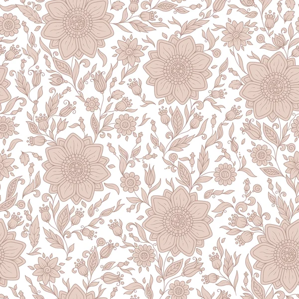 Sorunsuz vektör çiçek desenli renkli fantezi bitkiler ile ve 