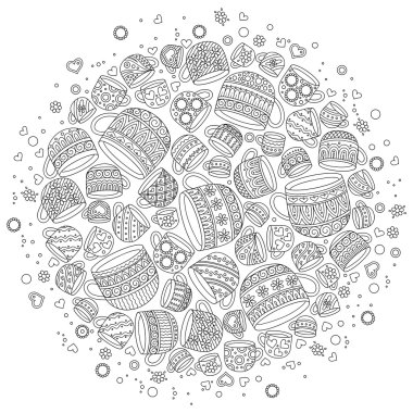 Bardak ile boyama kitabı için desen .