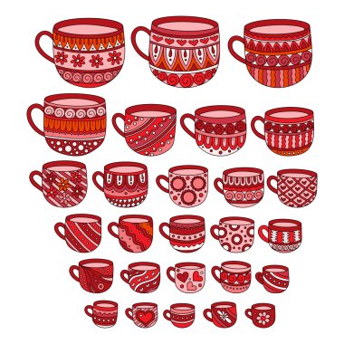 doodle tarzında kapaklar kümesi