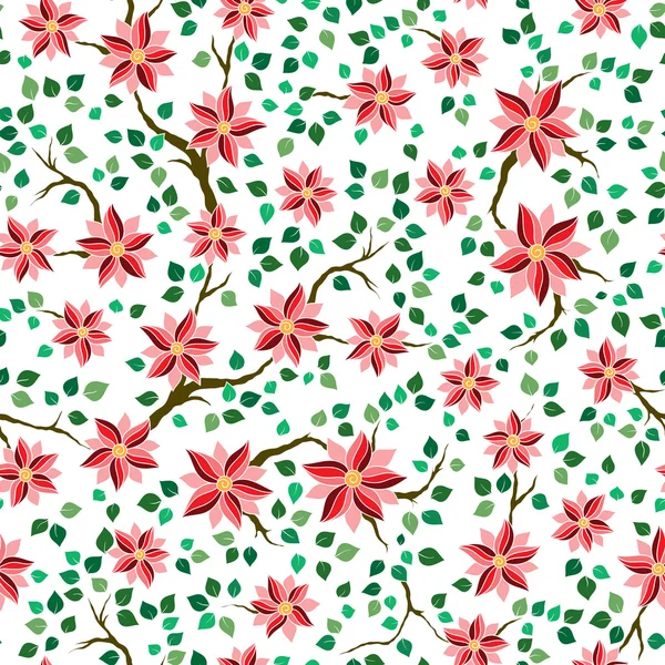 Motif floral vectoriel sans couture avec des plantes fantastiques colorées et — Image vectorielle