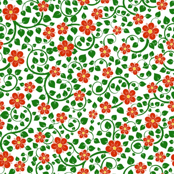 Florale nahtlose Textur, endloses Muster mit Blumen. — Stockvektor