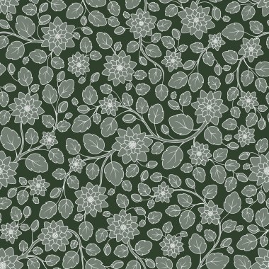 Sorunsuz vektör çiçek desenli renkli fantezi bitkiler ile ve 