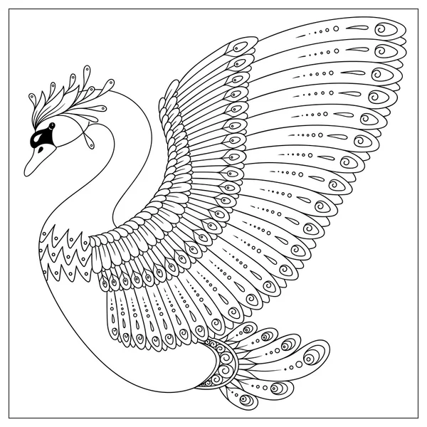 drawing zentangle cat for coloring page shirt design effect logo drawing zentangle swan for coloring page