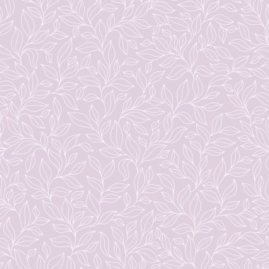 Seamless pattern with violet and pink leaves on dark background.