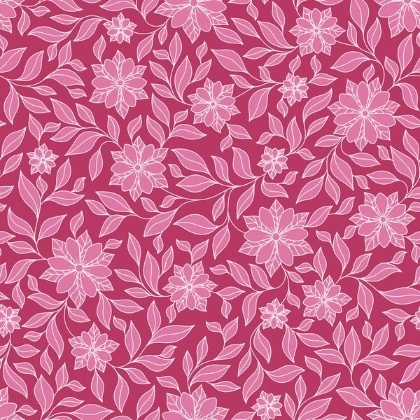 Ornate violet and pink floral seamless texture, endless pattern — 图库矢量图片