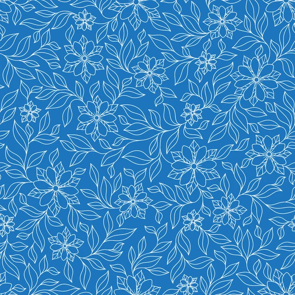 Padrão floral vector sem costura com plantas de fantasia coloridas e — Vetor de Stock