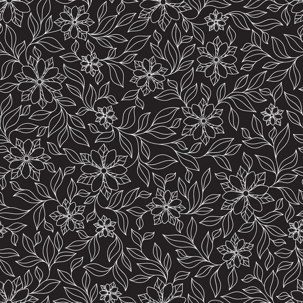 Textura perfecta con flores. Patrón floral sin fin . — Vector de stock