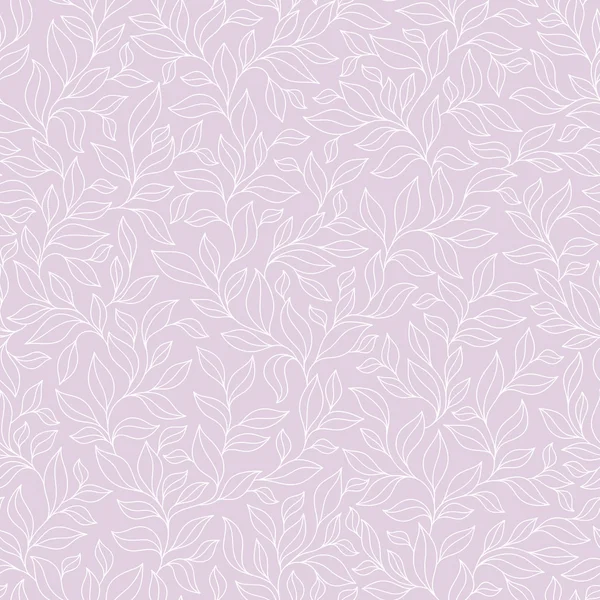 Motif sans couture avec des feuilles violettes et roses sur fond sombre . — Image vectorielle
