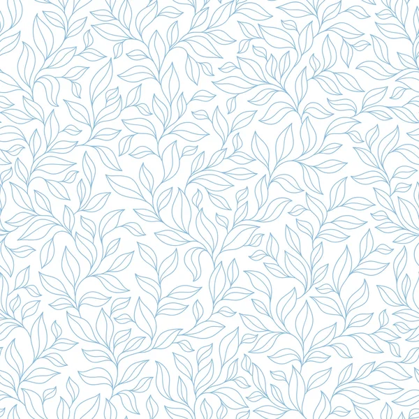 Квітковий безшовний візерунок з синім листям . — стоковий вектор