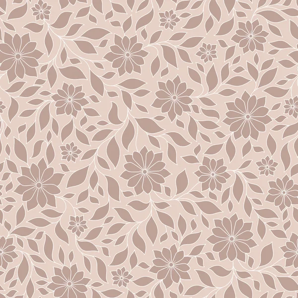 Textura sin costura floral adornada, patrón sin fin con flores . — Vector de stock