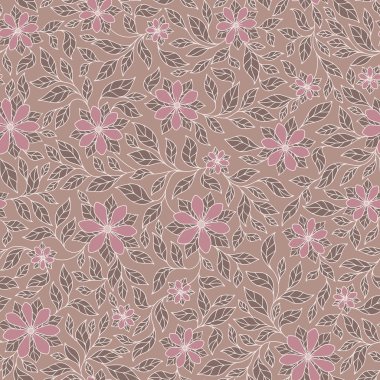 Sorunsuz vektör çiçek desenli renkli fantezi bitkiler ile ve 