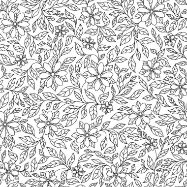 vektör sorunsuz tek renkli çiçek desenli.