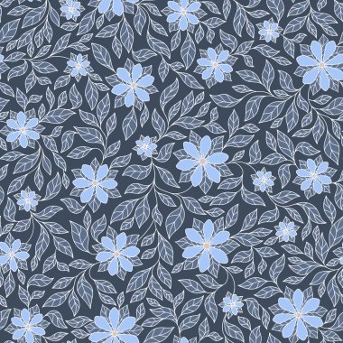 Sorunsuz vektör çiçek desenli renkli fantezi bitkiler ile ve 