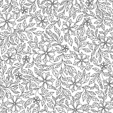 vektör sorunsuz tek renkli çiçek desenli.